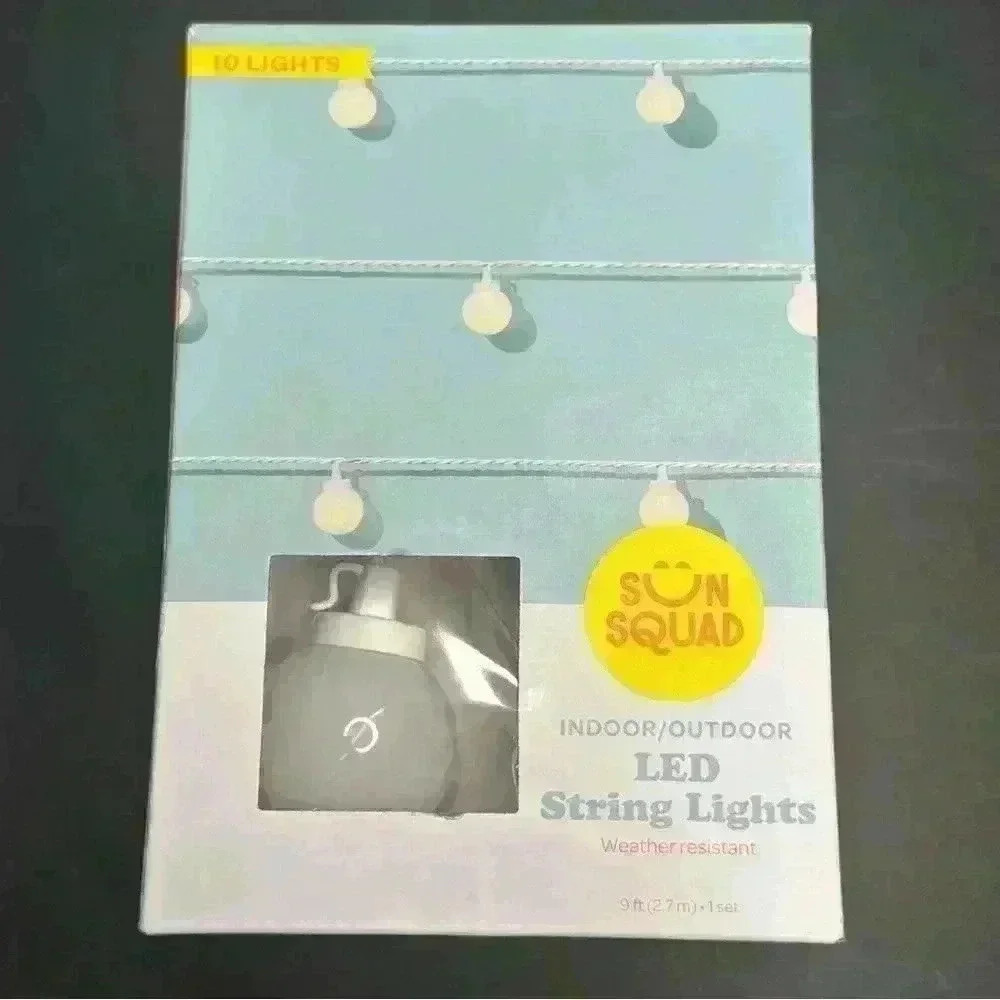 New 10ct LED Frosted Globes with White Wire ‑ Sun Squad